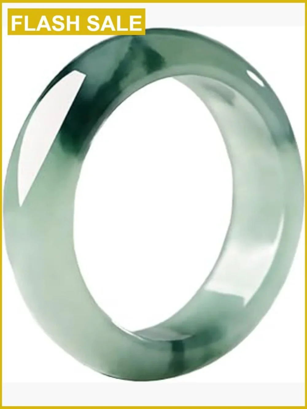 Natural Green Jade Ring Women's Good Luck Wealth Jewelry
